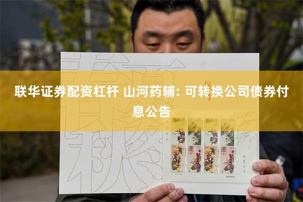 联华证券配资杠杆 山河药辅: 可转换公司债券付息公告