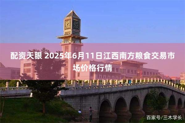 配资天眼 2025年6月11日江西南方粮食交易市场价格行情